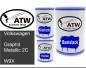 Preview: Volkswagen, Graphit Metallic 2C, W9X: 500ml Lackdose + 500ml Klarlack + 250ml Härter - Set, von ATW Autoteile West.